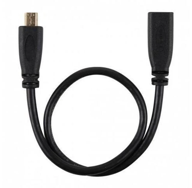 Alt view image 6 of 7 - HKCY HD-089 HDMI 1.4 D Type Micro HDMI Male to Micro HDMI Female M/F Extension Cable 30cm