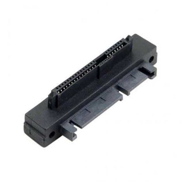 Alt view image 3 of 7 - SM Right Angled 90 Degree SFF-8482 SAS 22 Pin to 7 Pin + 15 Pin SATA Hard Disk Drive Raid Adapter