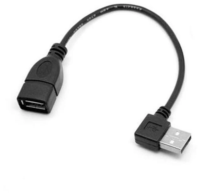Alt view image 2 of 5 - 90 Degree Right Angled USB 2.0 A Male to USB Female Extension Cable 20cm U2-002-RI-0.2M