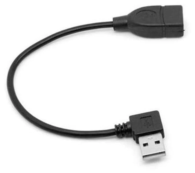 Alt view image 4 of 5 - 90 Degree Right Angled USB 2.0 A Male to USB Female Extension Cable 20cm U2-002-RI-0.2M