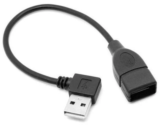 Alt view image 5 of 5 - 90 Degree Right Angled USB 2.0 A Male to USB Female Extension Cable 20cm U2-002-RI-0.2M