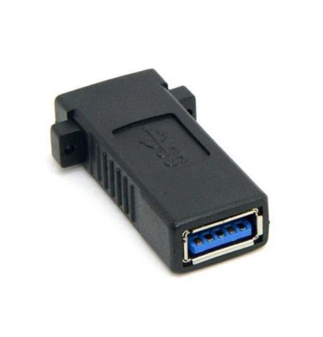 Alt view image 2 of 6 - SM USB 3.0 Female to Female Extension Exteder Coupler Adapter with Panel Mount Holes