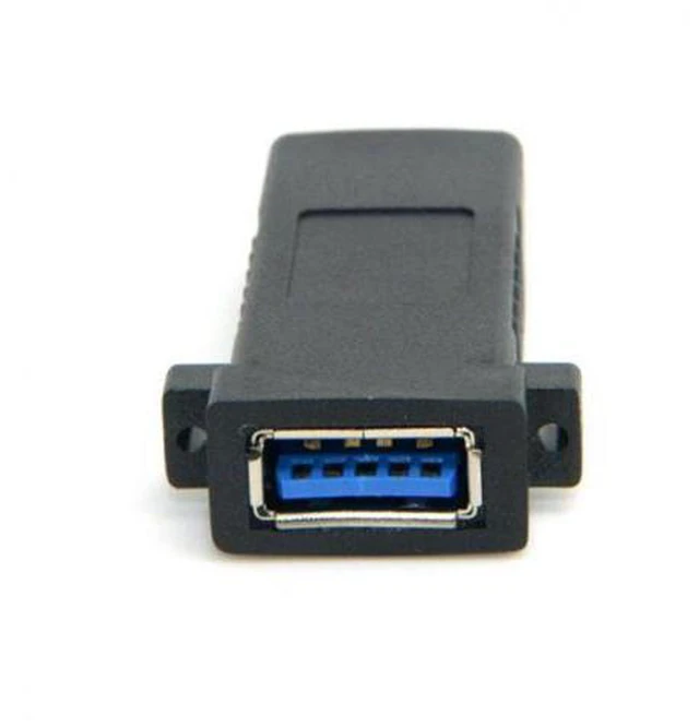 Main image of SM USB 3.0 Female to Female Extension Exteder Coupler Adapter with Panel Mount Holes