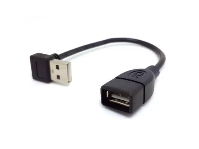 Alt view image 5 of 7 - CY 90 Degree Down Angled type USB 2.0 A Male to USB A Female cable 20cm U2-084-0.2M