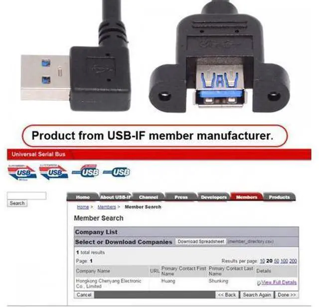 Alt view image 6 of 7 - Cable Right Angled USB 3.0 Male to Female Type-A Panel Type Header Cable 90 Degree Connector 30cm
