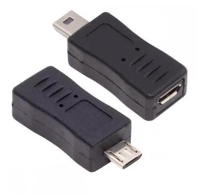 Alt view image 2 of 7 - 2pcs/lot Mini USB2.0 Male to Micro Female and Micro USB Male to Mini-USB Female Extension Connector Adapter