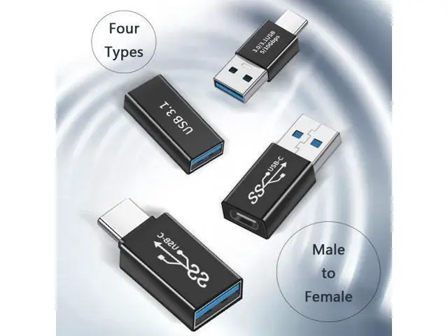 Alt view image 5 of 7 - Cable 4pcs/lot USB 3.1 Type-A Male Female to USB-C Female Power Data 10Gbps Adapter for Laptop Phone