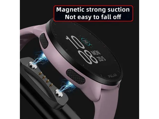 Alt view image 3 of 7 - Cable 2pcs/lot Magnetic Smart Watch Charging Adapter USB Type-C to 2-Pin Compatible with Polar Vantage V3 M3 Pacer Pro IGNITE3 Grit X2