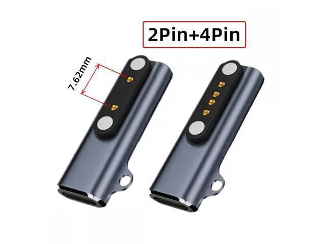 Alt view image 2 of 7 - 2pcs/lot Magnetic Smart Watch Charging Adapter USB Type-C to Pitch 7.62mm with 2-Pin 4-Pin Compatible with Bone Conduction Headphone