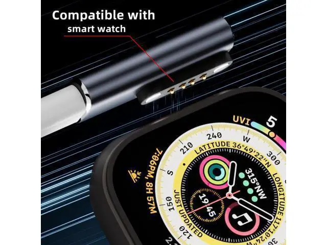 Alt view image 5 of 7 - 2pcs/lot Magnetic Smart Watch Charging Adapter USB Type-C to Pitch 7.62mm with 2-Pin 4-Pin Compatible with Bone Conduction Headphone