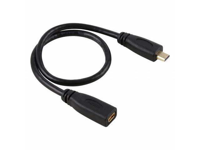 Alt view image 4 of 7 - HDMI 1.4 D Type Micro HDMI Male to Micro HDMI Female M/F Extension Cable 30cm