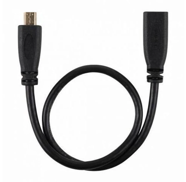 Alt view image 6 of 7 - HDMI 1.4 D Type Micro HDMI Male to Micro HDMI Female M/F Extension Cable 30cm