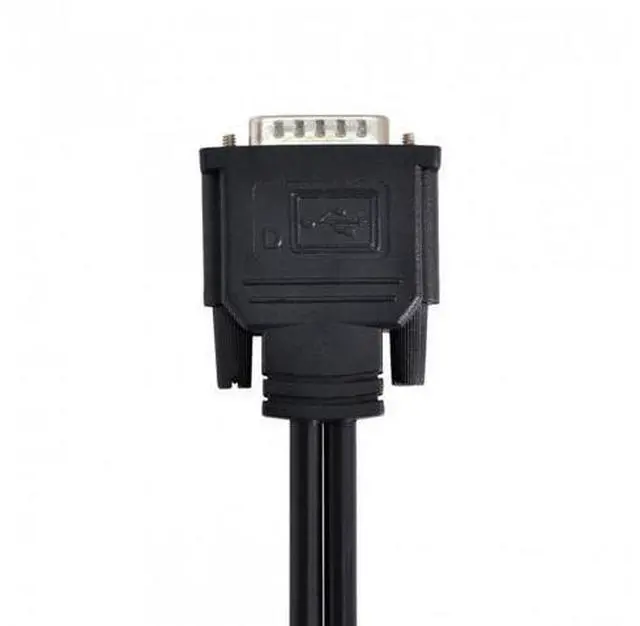 Alt view image 4 of 7 - HKCY DB-025 DMS-59pin Male to Dual 15Pin VGA RGB Female Splitter Extension Cable for PC Graphics Card