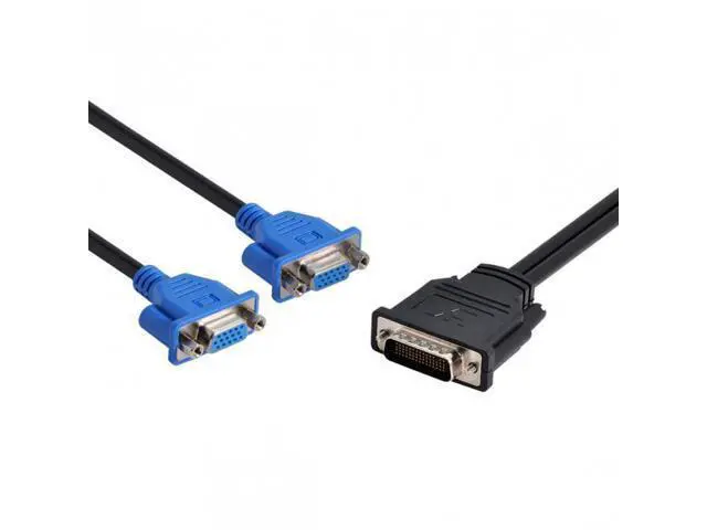 Alt view image 6 of 7 - HKCY DB-025 DMS-59pin Male to Dual 15Pin VGA RGB Female Splitter Extension Cable for PC Graphics Card