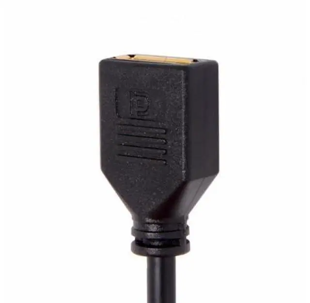 Alt view image 4 of 7 - Down Angled Mini DP DisplayPort 90 Degree to DisplayPort Female Cable for Displays Monitors