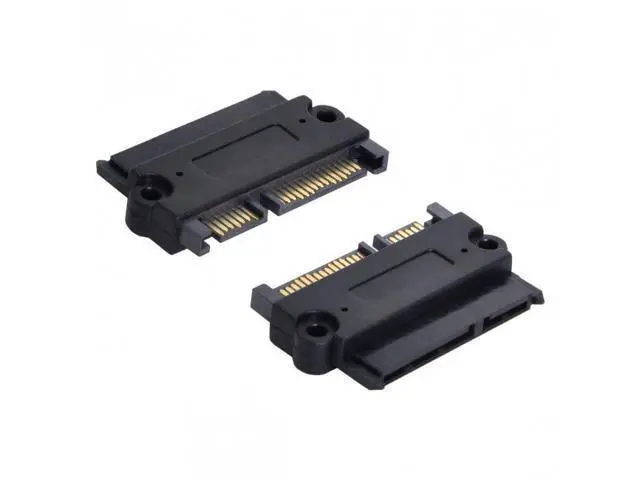 Alt view image 6 of 7 - SM 3.5" & 2.5inch SATA 22Pin 7+15 Male to SATA 22P 7+15 Female extension convertor adapter with screw holes