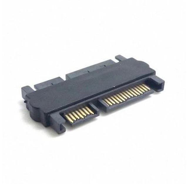 Main image of HKCY SA-069 3.5"2.5inch SATA 22Pin 7+15 Male to SATA 22P 7+15 Male extension convertor Straight adapter