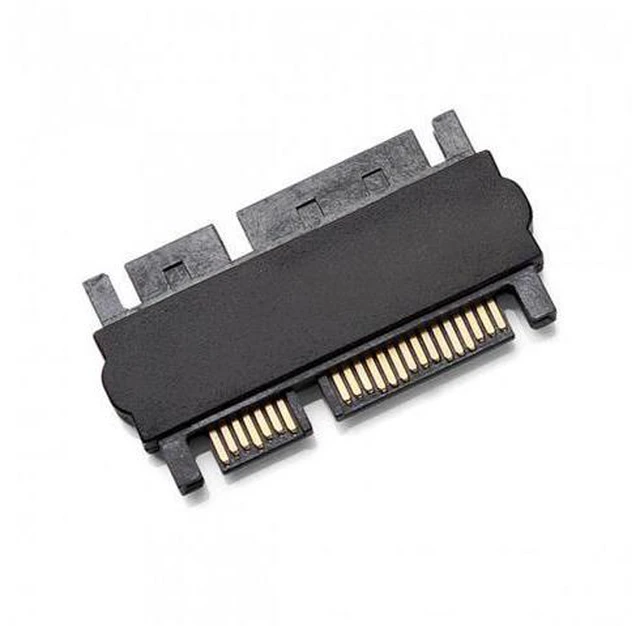 Alt view image 4 of 7 - HKCY SA-069 3.5"2.5inch SATA 22Pin 7+15 Male to SATA 22P 7+15 Male extension convertor Straight adapter