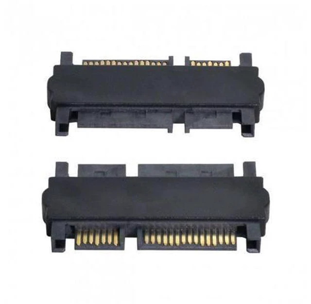 Alt view image 7 of 7 - HKCY SA-069 3.5"2.5inch SATA 22Pin 7+15 Male to SATA 22P 7+15 Male extension convertor Straight adapter