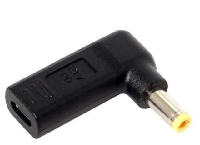 Alt view image 3 of 5 - USB 3.1 Type C USB-C to 5.5*2.5mm Adapter 90 Degree Angled