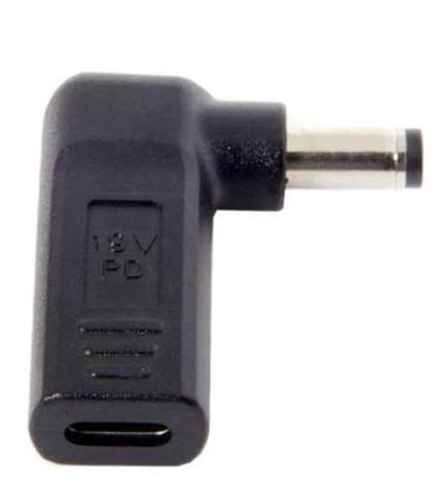 Alt view image 3 of 4 - CY USB 3.1 Type C USB-C to 5.5 2.1mm Adapter 90 Degree Angled