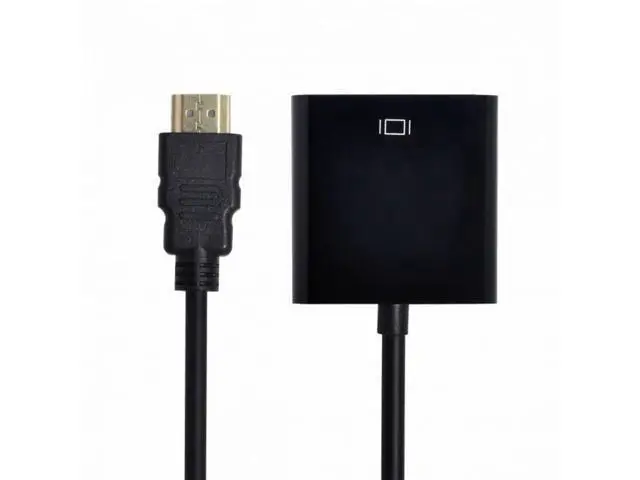 Alt view image 4 of 7 - hdmi input to VGA female output projectors monitors adapter PC Laptop Black