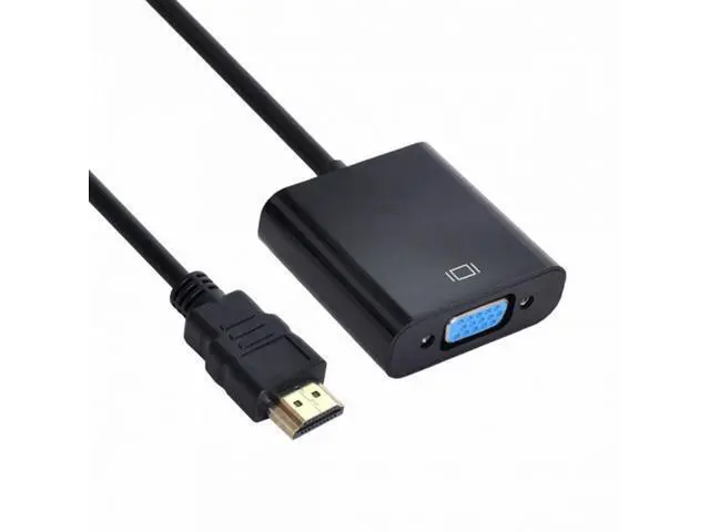 Alt view image 5 of 7 - hdmi input to VGA female output projectors monitors adapter PC Laptop Black