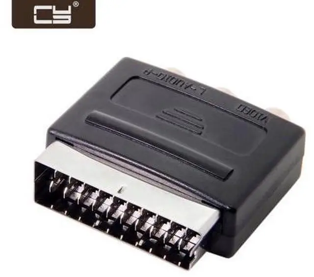 Main image of Audio Video Composite 3 RCA AV to Scart 21pin Adapter for Microsoft Xbox & Europe HDTV RC-115