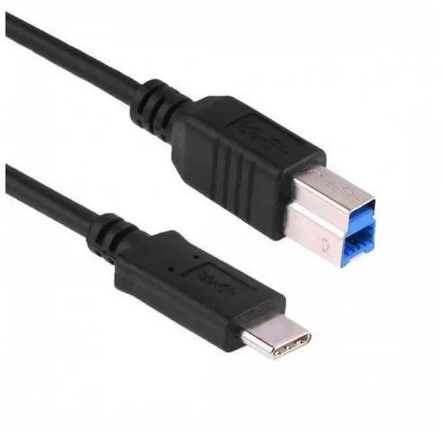 Main image of SM USB-C USB 3.1 Type C Male Connector to USB Standard B Male Data Cable for Apple Macbook & Laptop Black