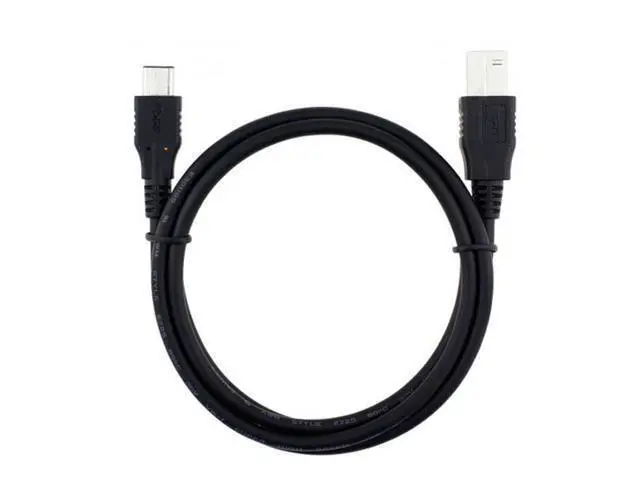 Alt view image 2 of 7 - SM USB-C USB 3.1 Type C Male Connector to USB Standard B Male Data Cable for Apple Macbook & Laptop Black