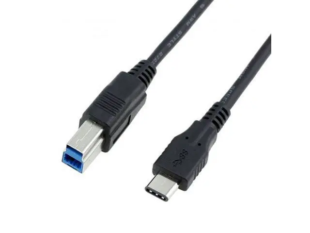 Alt view image 3 of 7 - SM USB-C USB 3.1 Type C Male Connector to USB Standard B Male Data Cable for Apple Macbook & Laptop Black