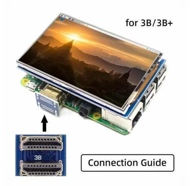Alt view image 7 of 7 - 2pcs/set HDMI to Micro HDMI Type A to Type-D Male Connector Socket for Raspberry PI 3B/3B+/4B Opposite U Shape Back Angled