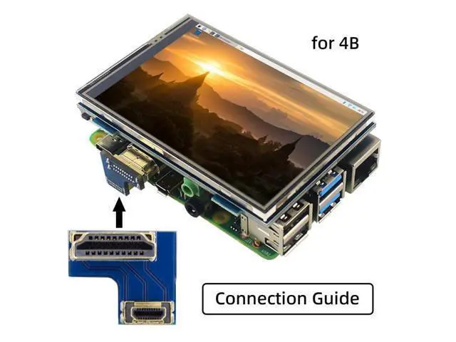 Alt view image 6 of 7 - HKCY 2pcs/set HDMI to Micro HDMI Type A to Type-D Male Connector Socket for Raspberry PI 3B/3B+/4B Opposite U Shape Back Angled