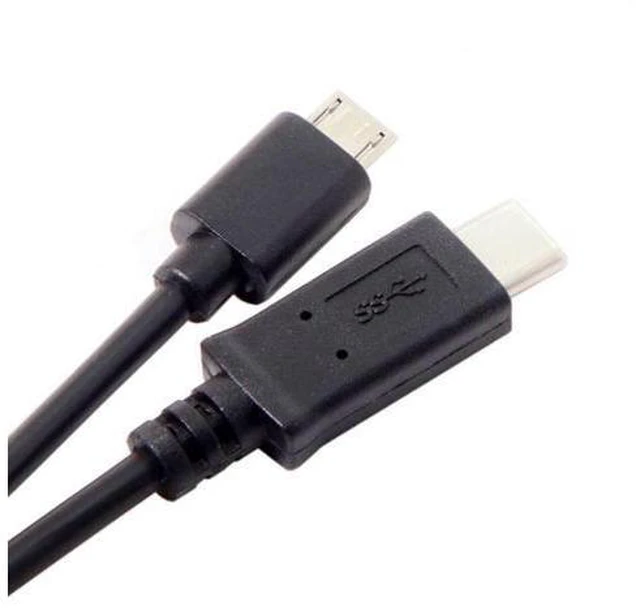 Alt view image 4 of 7 - SM Reversible Design USB 3.0 3.1 Type C Male Connector to Micro USB 2.0 Male Data Cable for Laptop & Phone