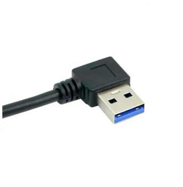 Alt view image 2 of 7 - HKCY U3-069-RI 90 Degree Right Angled USB 3.0 A Type Male to Straight A Type Male Data Cable 40cm