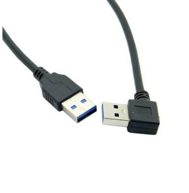 Alt view image 4 of 7 - SM 90 Degree Right Angled USB 3.0 A Type Male to Straight A Type Male Data Cable 40cm