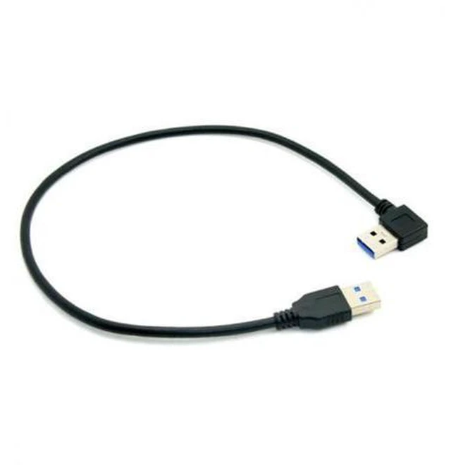 Alt view image 5 of 7 - SM 90 Degree Right Angled USB 3.0 A Type Male to Straight A Type Male Data Cable 40cm