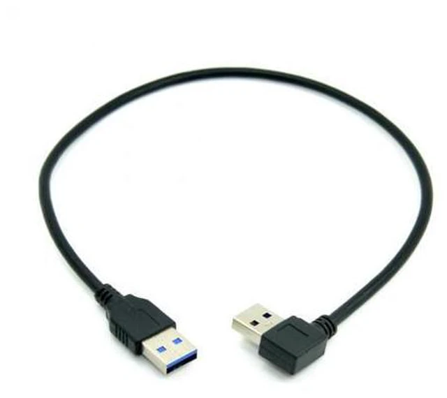 Alt view image 6 of 7 - SM 90 Degree Right Angled USB 3.0 A Type Male to Straight A Type Male Data Cable 40cm