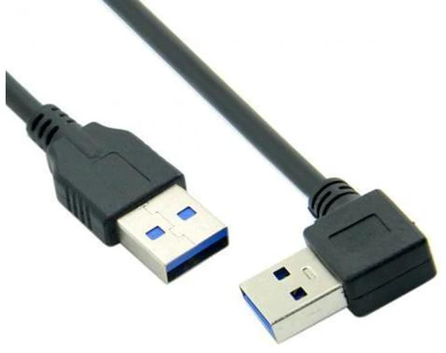 Alt view image 7 of 7 - SM 90 Degree Right Angled USB 3.0 A Type Male to Straight A Type Male Data Cable 40cm