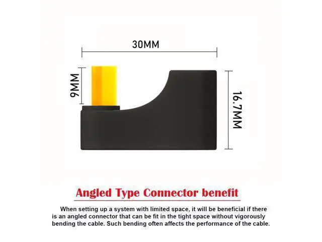 Alt view image 5 of 7 - HKCY HDMI Male Type-A to HDMI Female Port Savers 360 Degree Up Opposite U Shape Back Angled Extension Adapter Converter