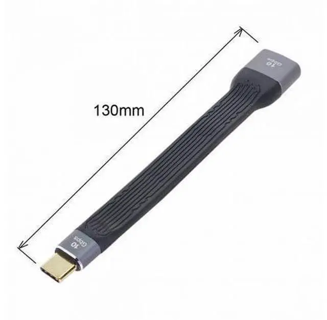 Alt view image 5 of 7 - USB 3.1 Type-C Male Host to USB3.0 Type A Female OTG Flat Slim FPC Data Cable 13cm for Laptop Phone