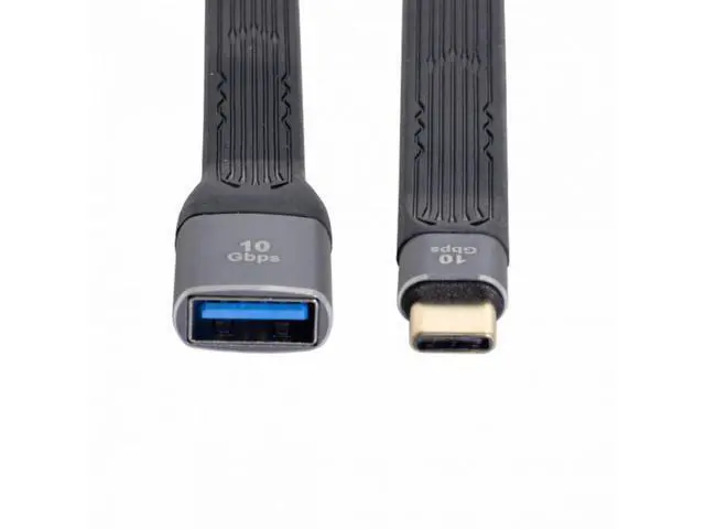 Alt view image 7 of 7 - USB 3.1 Type-C Male Host to USB3.0 Type A Female OTG Flat Slim FPC Data Cable 13cm for Laptop Phone