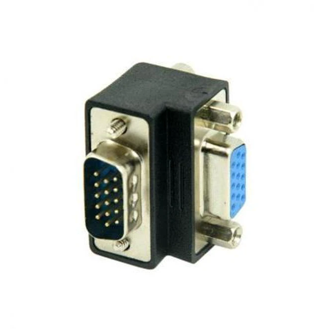 Alt view image 3 of 7 - HKCY DB-002-DN 270 Degree Right Angled VGA SVGA 15pin Male To Female extension Adapter
