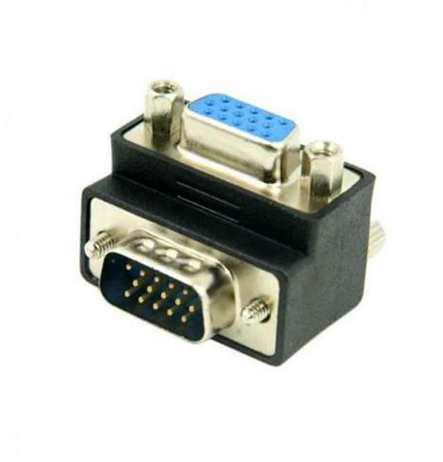 Alt view image 2 of 7 - HKCY DB-002-DN 270 Degree Right Angled VGA SVGA 15pin Male To Female extension Adapter