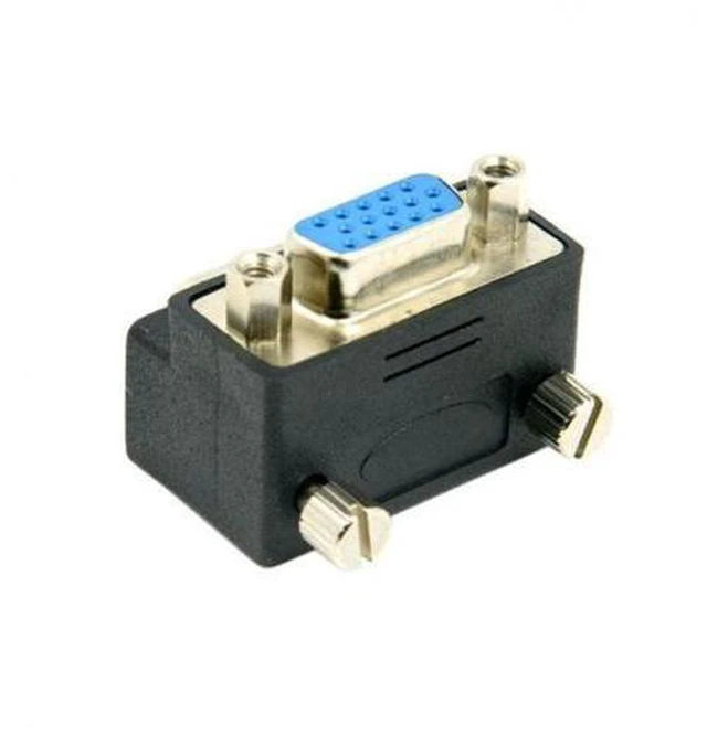Alt view image 4 of 7 - HKCY DB-002-DN 270 Degree Right Angled VGA SVGA 15pin Male To Female extension Adapter