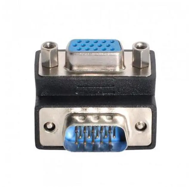 Alt view image 5 of 7 - HKCY DB-002-DN 270 Degree Right Angled VGA SVGA 15pin Male To Female extension Adapter