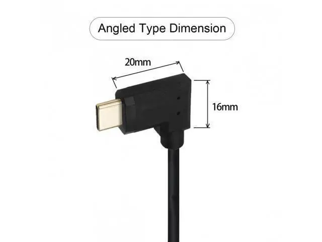 Alt view image 4 of 5 - HKCY UC-049-RI 90 Degree LeftRight Angled USB-C USB 3.1 Type C Male to Female Extension Data Cable 30cm