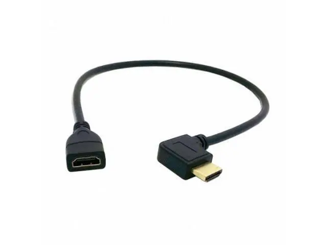 Main image of SM Left Angled 90 Degree Connector HDMI 1.4 with Ethernet & 3D Type A male to A female Extension Cable 0.5m