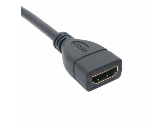 Alt view image 4 of 7 - SM Up Angled 90 Degree Connector HDMI 1.4 with Ethernet & 3D Type A male to A female Extension Cable 0.5m