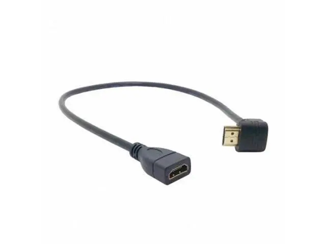 Alt view image 5 of 7 - SM Up Angled 90 Degree Connector HDMI 1.4 with Ethernet & 3D Type A male to A female Extension Cable 0.5m